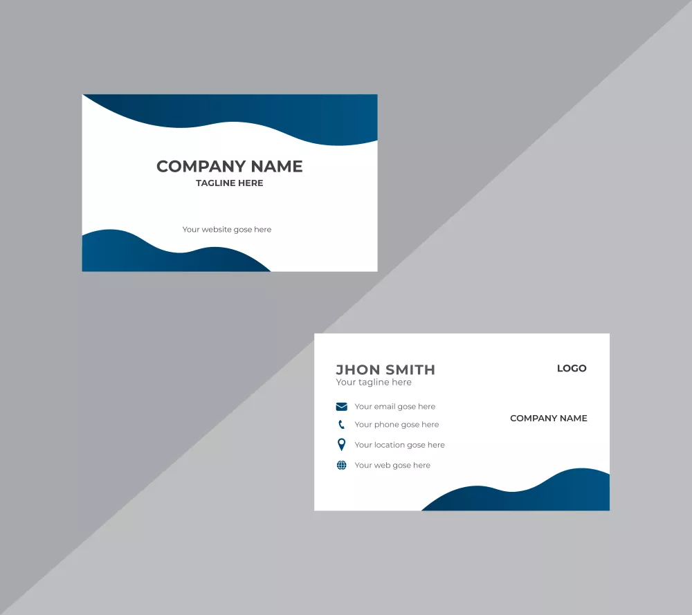 Set of new modern business card print templates Double-sided creative design.Horizontal Vector illus