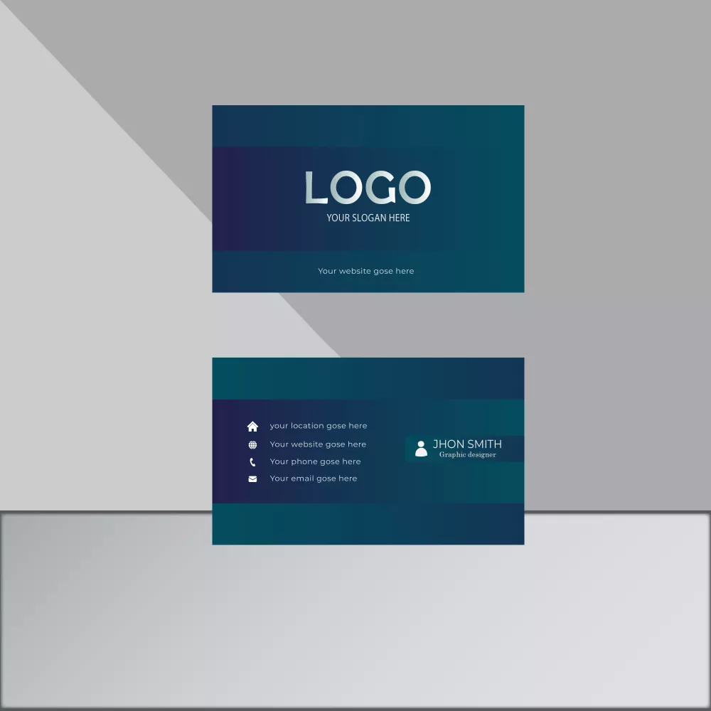 Set of new modern business card print templates Double-sided creative design.Horizontal Vector illus
