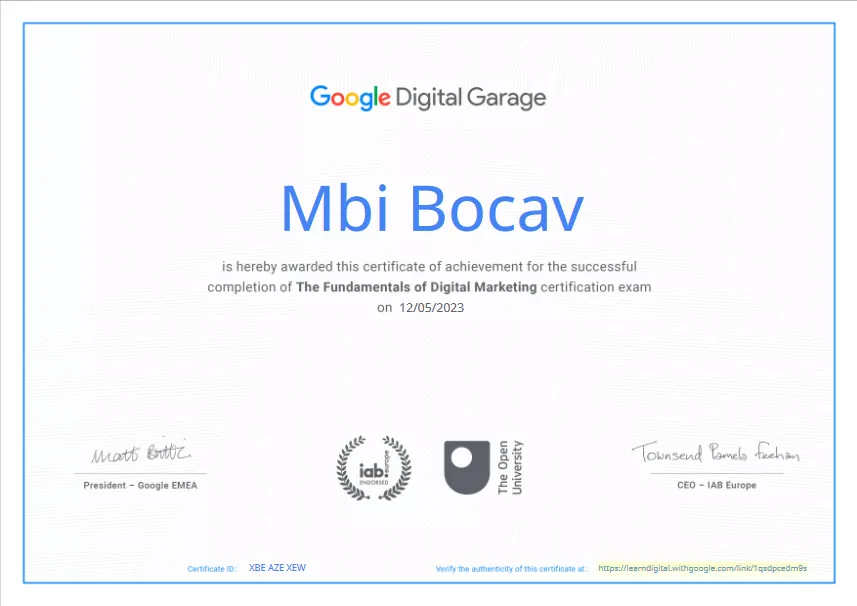 Certified by Google 